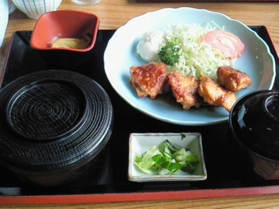 チキンガーリック定食